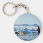 Filles d'Inuit avec leur équipe, baie de Pelly Porte-clés