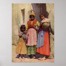 Filles gitanes espagnoles, cru 1917 poster