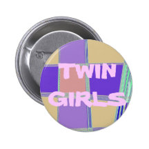 Filles jumelles badge avec épingle