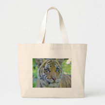 Fin de CUB de tigre vers le haut de portrait Sacs En Toile