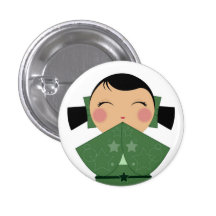 Fin d'étoile de Kokeshi vers le haut de la borne 0 Badges Avec Agrafe