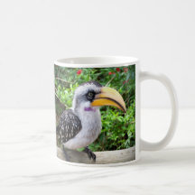 Fin d'oiseau de calao regardant l'appareil-photo mugs à café