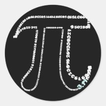 Finissez le jour de pi adhésifs ronds