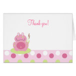 Fiona les notes de Merci pliées par grenouille ros cartes