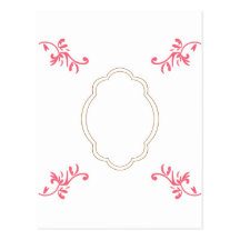 Fioritures et cadre cartes postales