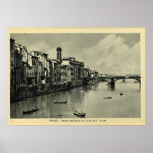 Firenze, le fleuve Arno Affiches