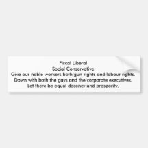 Fiscal libéral, socialement conservateur autocollants pour voiture