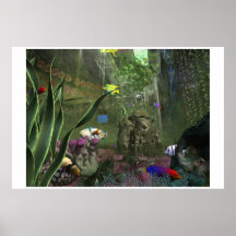 Fishtank couvert d'écume posters