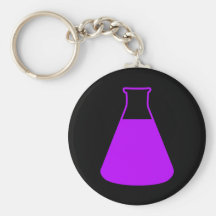 Flacon erlenmeyer Pourpre Keychain Porte-clés