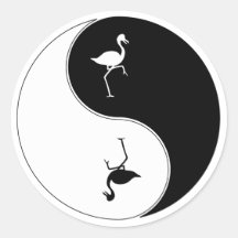 Flamant de Yin Yang Autocollants