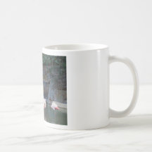 Flamant et cascade tasse à café