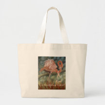 Flamant rose de pensée Fourre-tout Sacs