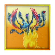 Flamber Phoenix Carreau En Céramique