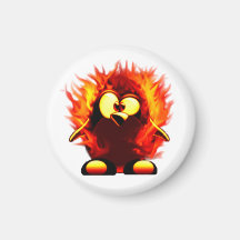 Flamber Tux (torche de pingouin) Magnets Pour Réfrigérateur