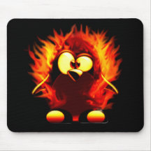 Flamber Tux (torche de pingouin) Tapis De Souris