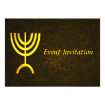 Flamme de Menorah Invitation Personnalisée