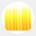 flamme jaune autocollant rond