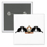 Flamme Triquetra de Pentgagram de chats Badges Avec Agrafe