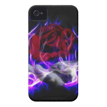 Flamme violette rose et main de dieux coques Case-Mate iPhone 4