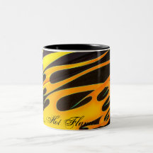 Flammes chaudes tasse à café