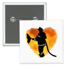 Flammes d'amour de pompiers pin's