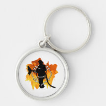Flammes de sapeur-pompier porte-clef
