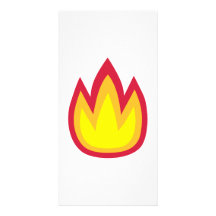 Flammes du feu cartes avec photo