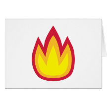 Flammes du feu cartes de vœux
