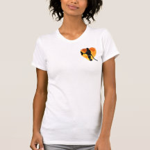 Flammes d'un amour de pompiers t-shirt