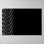 Flammes noires et argentées posters