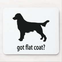 Flatcoat obtenu tapis de souris