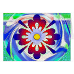 Fleur abstraite carte de vœux