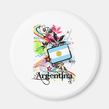 Fleur Argentine Magnets Pour Réfrigérateur