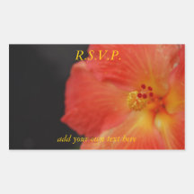 Fleur assez tropicale RSVP de partie Autocollants