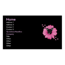 Fleur astucieuse adorable de rose de chiwawa de ci cartes de visite personnelles