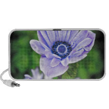 Fleur bleu-clair haut-parleur ordinateur portable