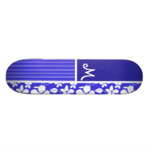 Fleur bleue tropicale de ketmie ; Floral Planches À Roulettes