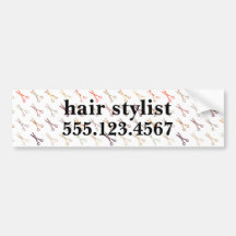 Fleur colorée de coiffeur de ciseaux girly floraux autocollants pour voiture