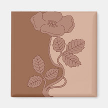 Fleur de Brown Aimant Pour Réfrigérateur