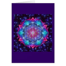 FLEUR de carré du mandala IV de DES Lebens de LIFE Cartes De Vœux