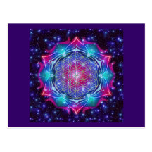 FLEUR de carré du mandala IV de DES Lebens de LIFE Carte Postale