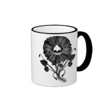 Fleur de crâne mugs à café