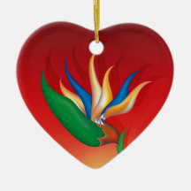 Fleur de Heliconia Décorations Pour Sapins De Noël