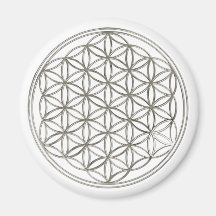 FLEUR DE LA VIE - argent Magnets Pour Réfrigérateur