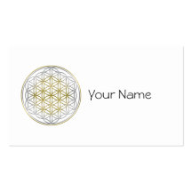FLEUR DE LA VIE/de DES Lebens de Blume - bicolore Cartes De Visite Professionnelles