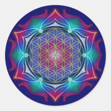 FLEUR DE LA VIE/de DES Lebens - mandala IV de Blum Autocollants