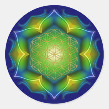 FLEUR DE LA VIE/de DES Lebens - mandala V de Blume Autocollants