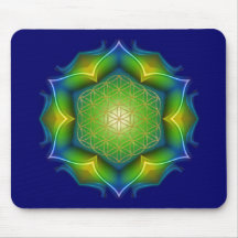 FLEUR DE LA VIE/de DES Lebens - mandala V de Blume Tapis De Souris