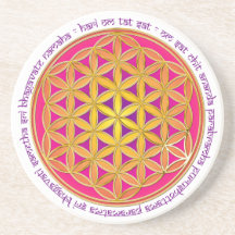 Fleur de la vie/d'incantation de Moola Dessous De Verres