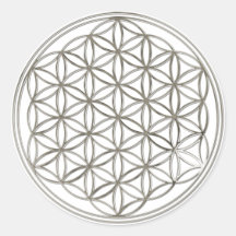 Fleur de la vie/Flower Of LIFE | plus silver big Autocollants